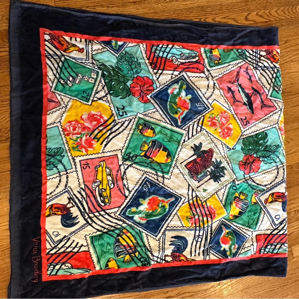 Vera Bradley Cuban Stamps Oversized Beach Towel New with Tags